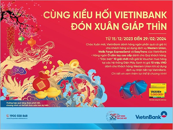 Cùng kiều hối VietinBank đón Xuân Giáp Thìn