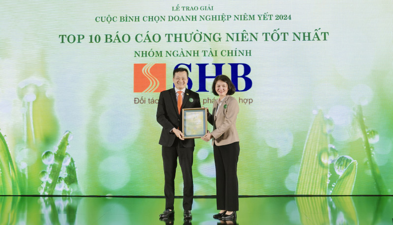 SHB lần thứ 4 lọt tốp 10 doanh nghiệp báo cáo thường niên tốt nhất ngành Tài chính