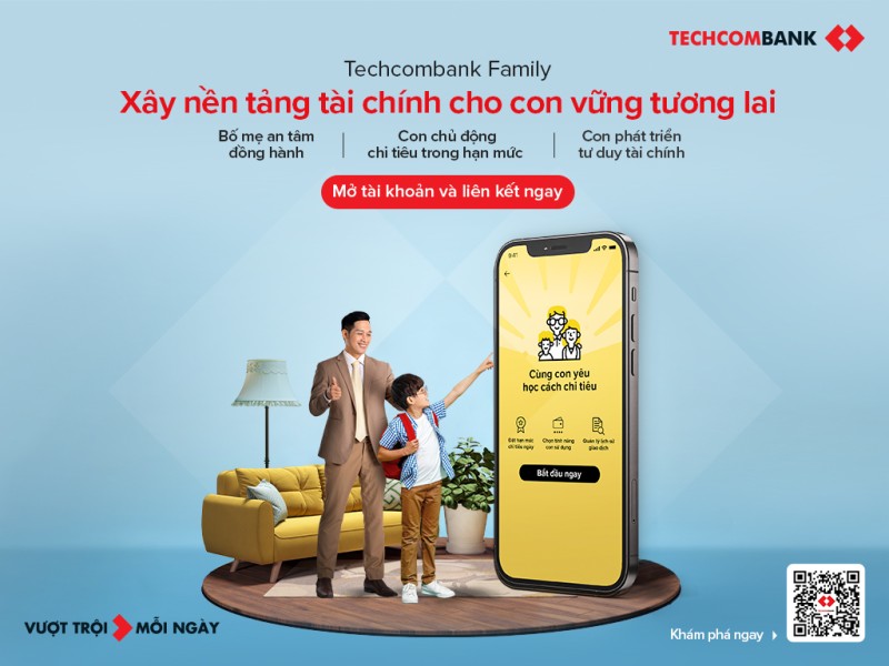 Techcombank Family, giúp cha mẹ cùng con quản lý tài chính cá nhân