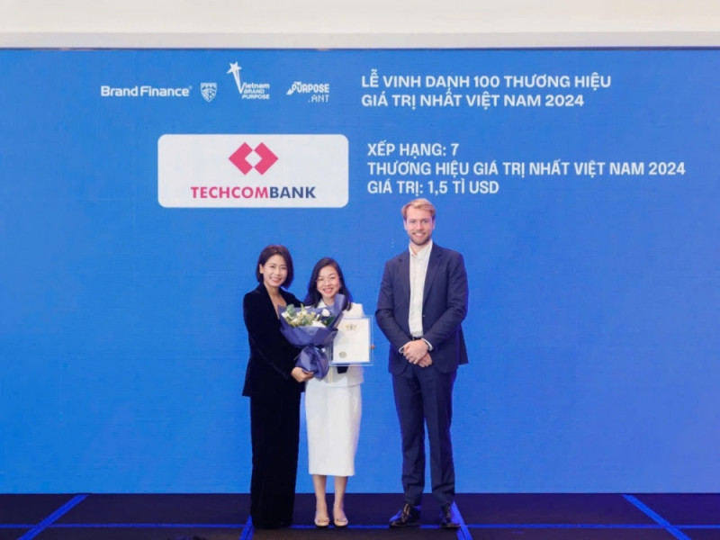 Techcombank được vinh danh là thương hiệu ngân hàng tư nhân giá trị nhất Việt Nam