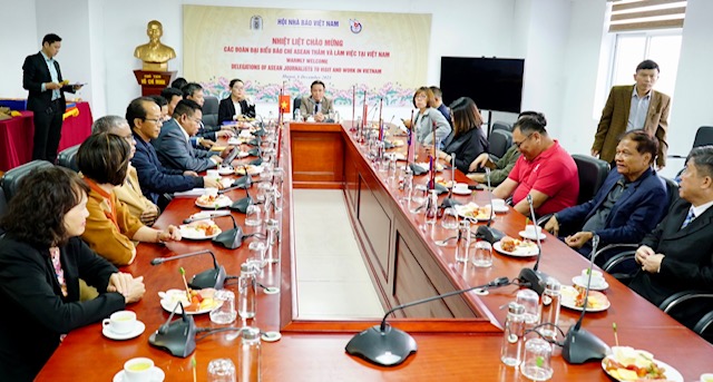 Hội Nhà báo Việt Nam tiếp đoàn đại biểu Liên đoàn báo chí ASEAN