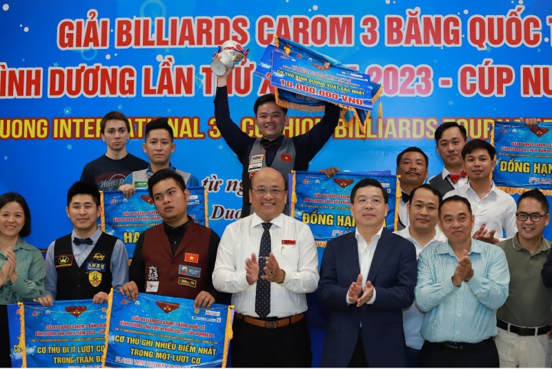 Hấp dẫn trận chung kết giải Billiards Carom 3 băng quốc tế Bình Dương 2023 - Cup Number 1