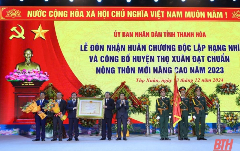 Huyện Thọ Xuân, tỉnh Thanh Hóa đạt chuẩn huyện nông thôn mới nâng cao  